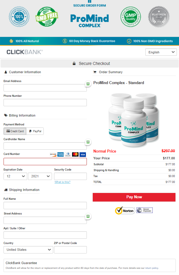 ProMind Complex - Secure Order Page
